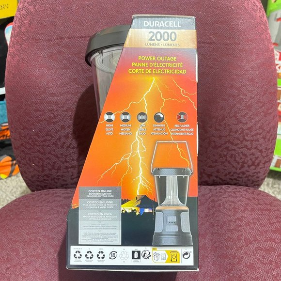 Duracell 2000 Lumen LED TRI-Power Solar Rechargable Lantern Lighting - Picture 6 of 12